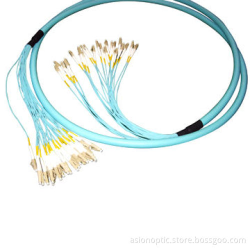 Multi Fan-out Fiber-optic Cable, 10 Gigabit OM3 LC Connector